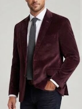 Cosani Collezioni Men’s Cotton Velvet Blazer Eggplant 38S Tailored Luxury